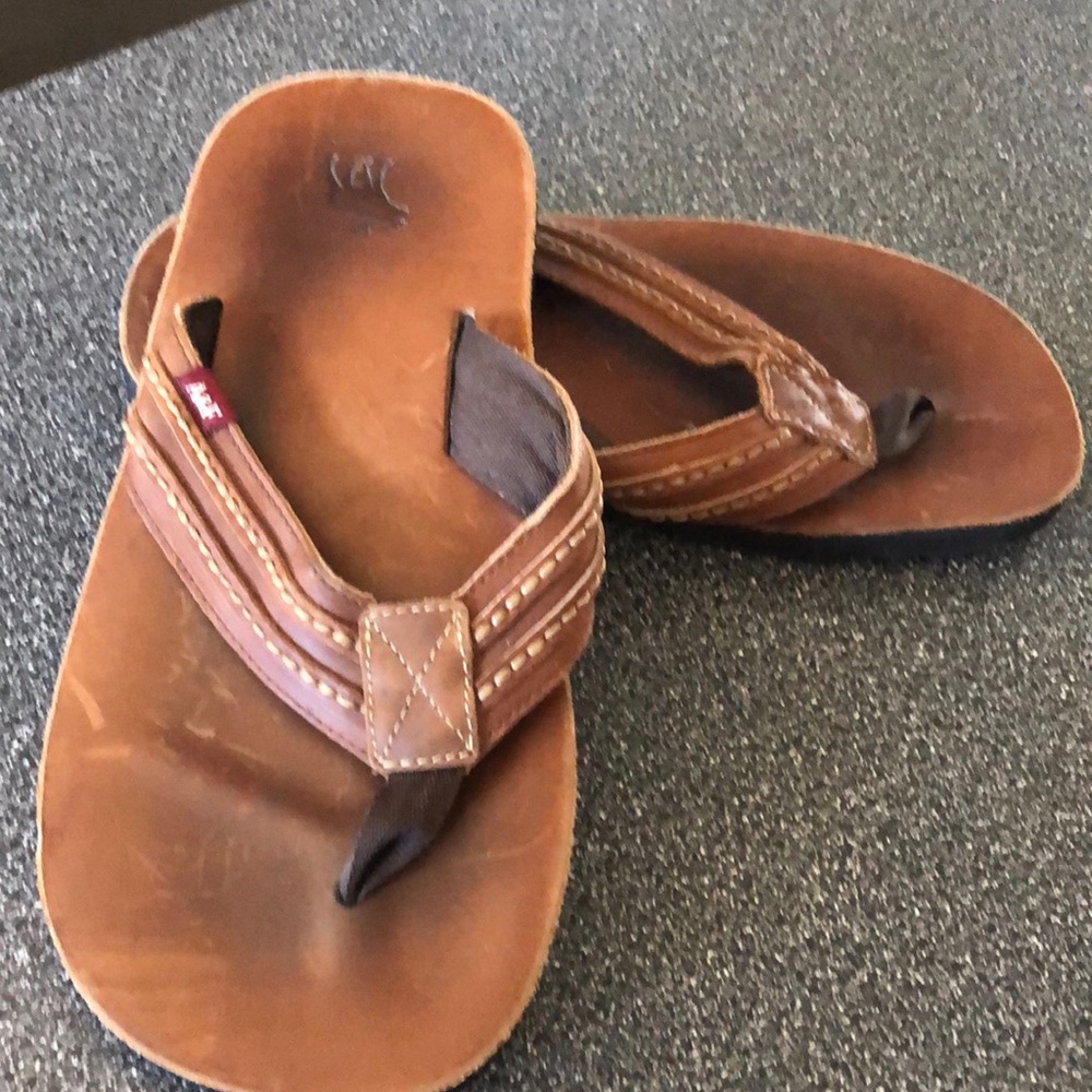 Mens Leather Flip Flops